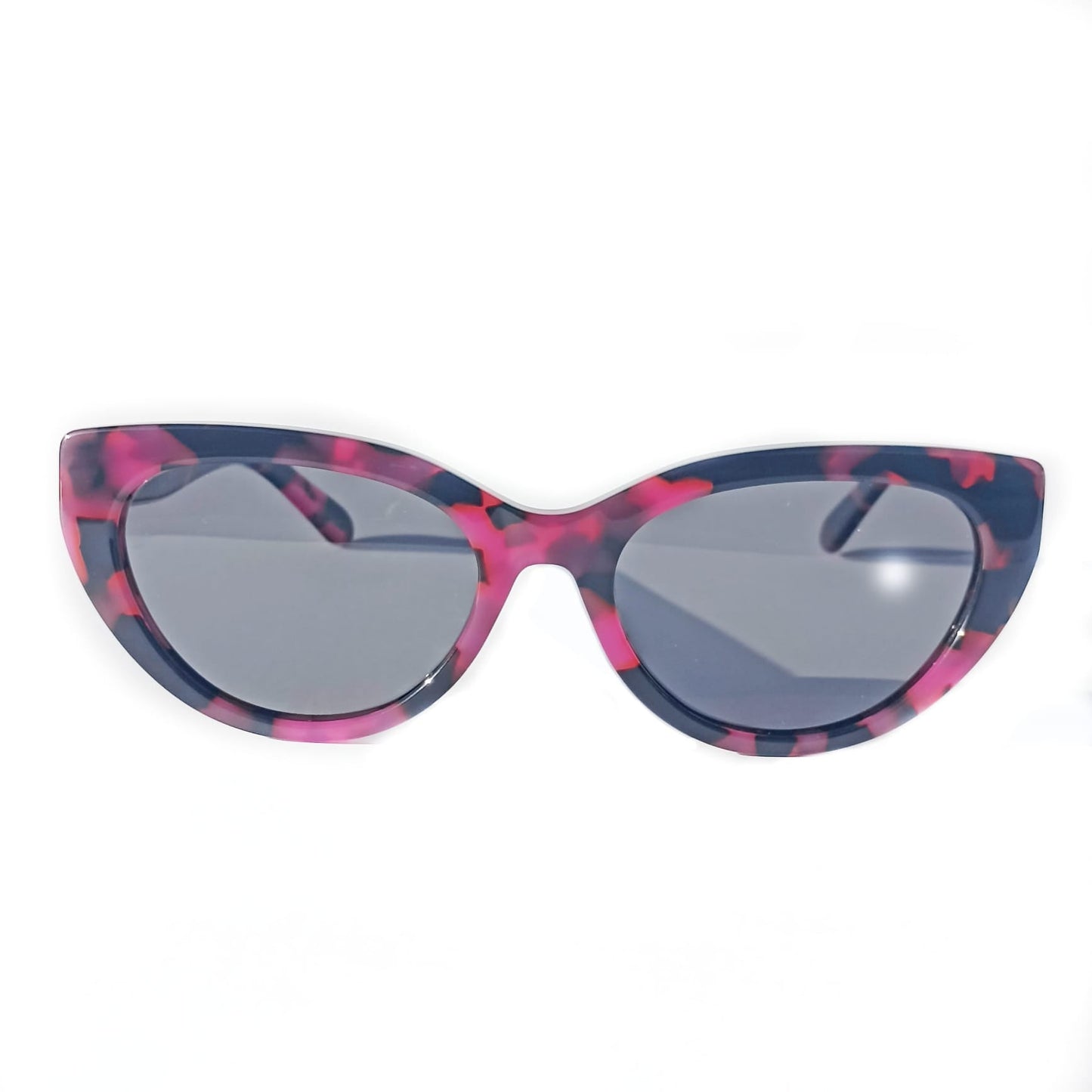 Montura de acetato premium negro y rosa del modelo Mara con diseño ligero y lentes polarizadas