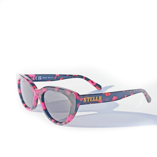 Montura de acetato premium negro y rosa del modelo Mara con diseño ligero y lentes polarizadas